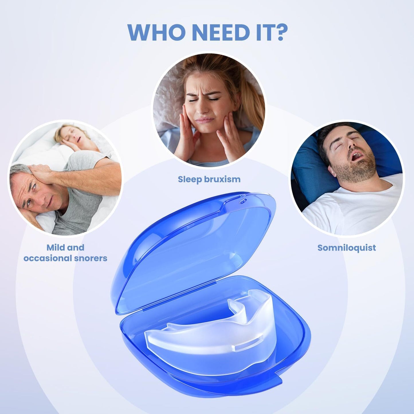 Help with Sleep Anti-Snoring Mouthpiece Stop Snoringbruxism Apnea Breathing 1Pcs