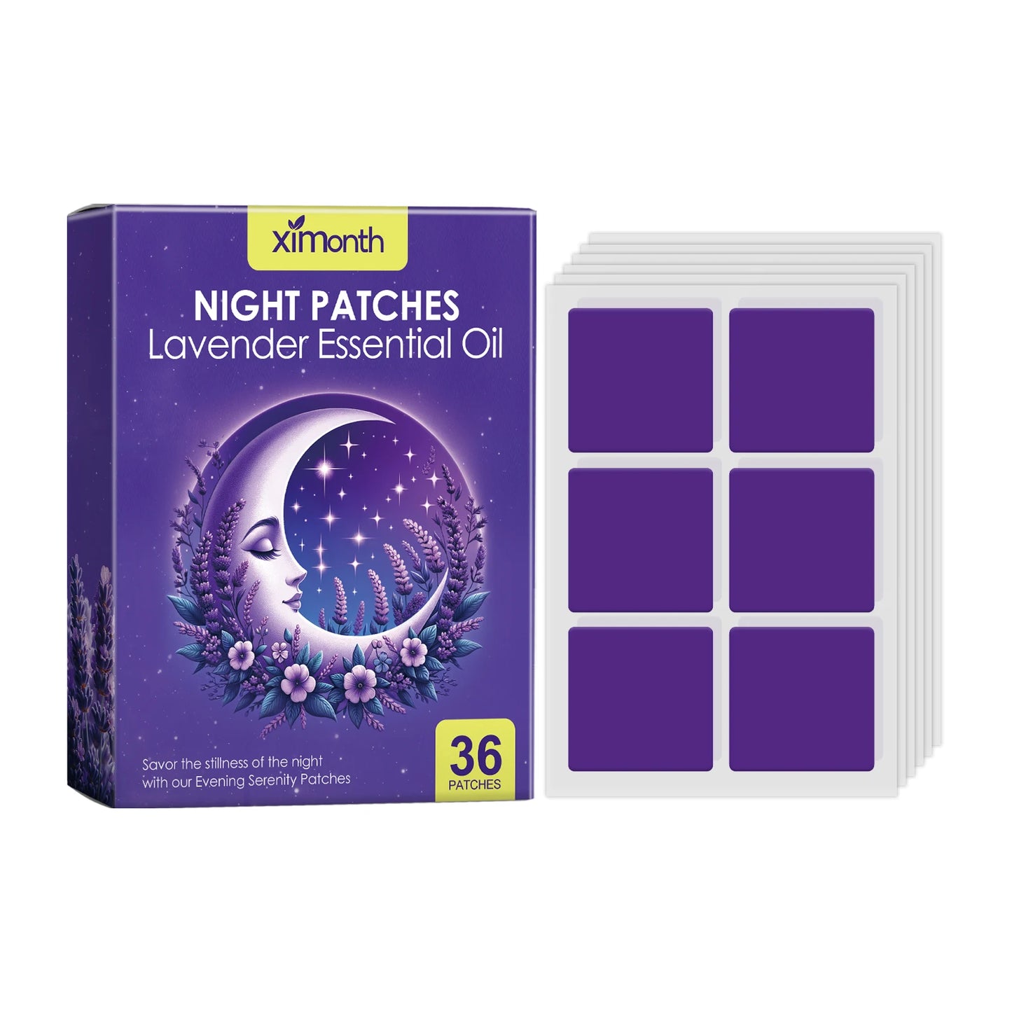 Lavender Sleep Patches Long Lasting Fragrance Treatment Insomnia Relieve Stress Anxiety Lighten Mood Promote Sleep Aid Stickers
