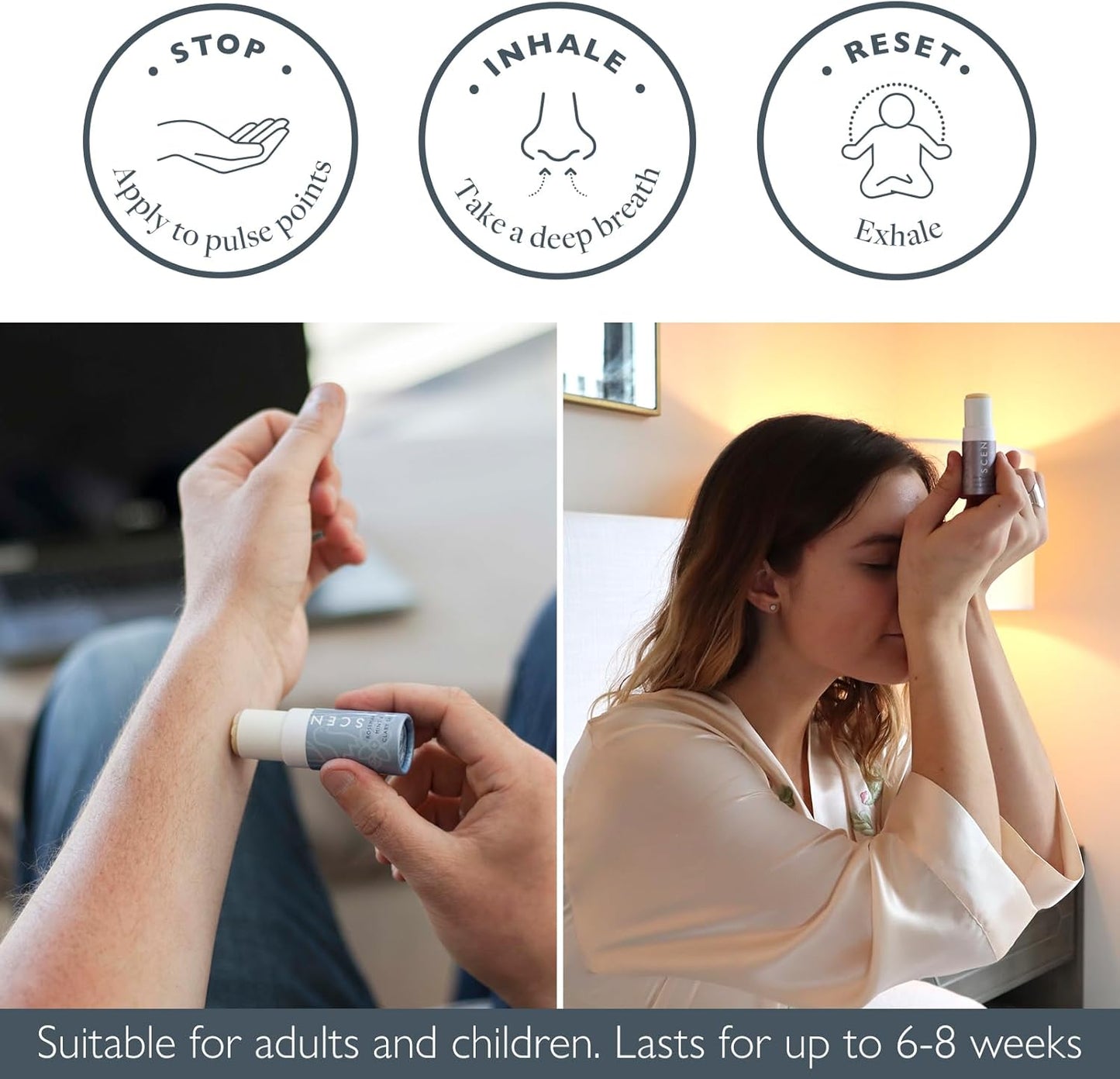 Aromatherapy Balm Stick Duo for Sleep & Focus - All Natural Sleep Balm with Lavender & Focus Aid with Rosemary - Essential Oil for Relaxation & Concentration - Mother'S Day Gift Ideas